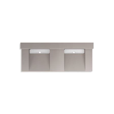 Kohler 60In Wall-Mount Basin Lavatory System With Backsplash In Neutral Concrete 81025-BSS-KCN